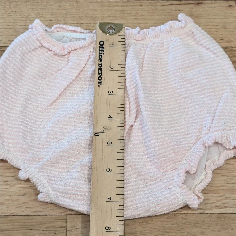 Vintage Carters Baby Dress & Bloomers Infant Size 18 MO 23- 26 Lbs Pink Stripes
